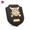 Longzhiyu 12years manufacturer Custom wooden metal shields awards gifts souvenir cheap military wood shield plaque awards