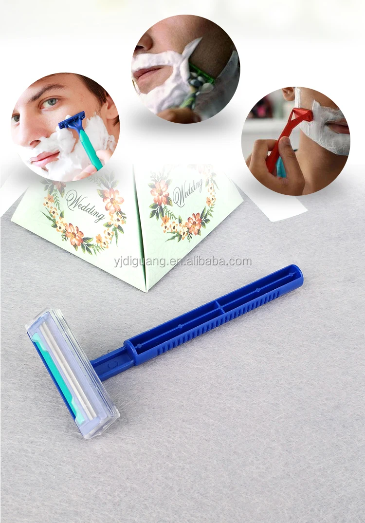 Man Disposable Shaving Razor Blades With Plastic Handle Straight Razor