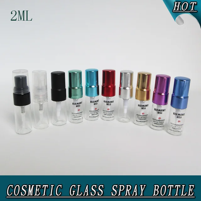 Refillable 2ml vial sample perfume glass spray bottle