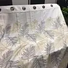 More designs natural plant pattern linen fabric flower embroidered curtain
