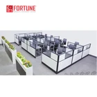 Modern design wooden furniture office cubicle counter desk furniture factory in China(FOH-N1628)