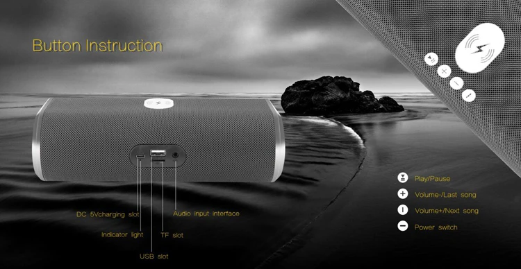 2019 high quality wireless charger Blue tooth speaker with super bass stereo sound quality - ANKUX.COM