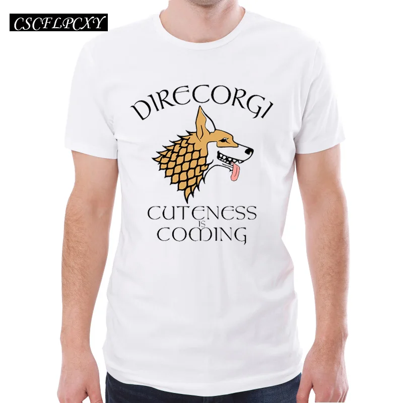 Jon-Snow-King-of-The-North-Men-T-shirt-Wolf-Printed-Tee-Hunters-are-coming-t (1)