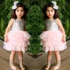 2017 new summer European and American bow tie sequel party princess cake children's skirt baby girls dresses