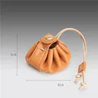 New Cowhide Leather Coin Purse Round Handy Bags Monederos Small Headphone Holder Gift Boy Girl Anime Key Coin Wallets