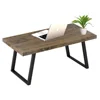2019 Modern Rustic Solid Wood Industrial Style Metal Steel Frame Computer Table Wood Writing Study Desk