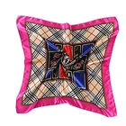 100% Polyester Scarf Large Square Printed Satin Twill Scarf Bandana