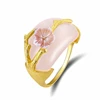 Whole jewelry 925 silver pink gems stones ring