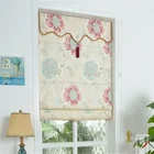 Printed window roller blinds flower beautiful roman blind for living room