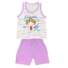 Summer Custom Kids Cotton Soft Cute Girl Cartoon Printing Plush Baby Clothing Bedding Set