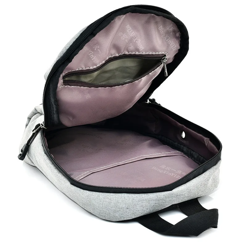 Men Women Anti Theft Backpack Canvas Headphone Hole Boys Crossbody Bag Single Shoulder Teenager Chest Bag Sac A Dos Homme BP0210 (17)