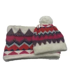 Children's knit hat scarf 2 sets of winter warm manufacturers new sale custom