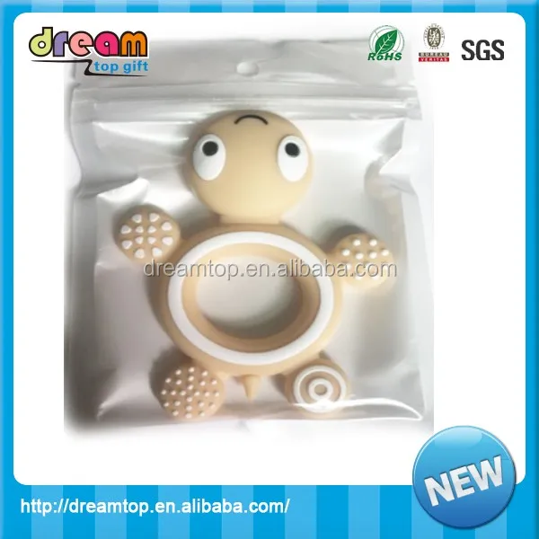 animal design teether silicone teething necklace pendant baby