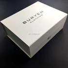 wholesale Luxury white matt paper foldable magetic big gift boxes with custom logo printing