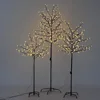 Decorative 10ft color changing battery solar operated multi-color mini table cherry blossom led christmas tree twig lights