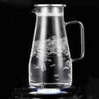 Hot/cold water borosilicate glass coffee/juice jug with spout