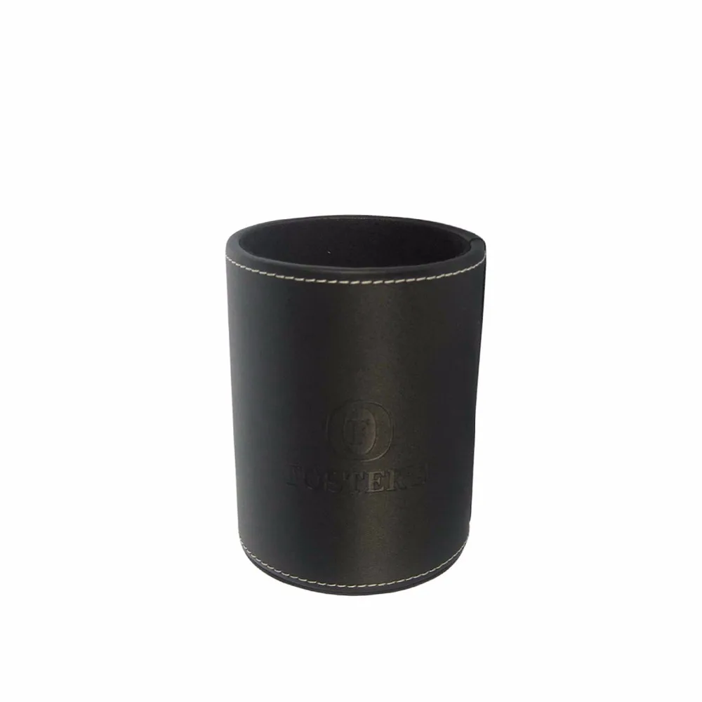 High-quality handmade black pu leather pen box