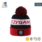 100 acrylic women fur pom pom beanie hats wholesale with top ball