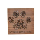 Home decoration modern simple wall hanging paintings wood diy nails string art crafts