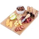 Cheese cutting board knife set - Includes 4 piece cheese knives without porcelain dish