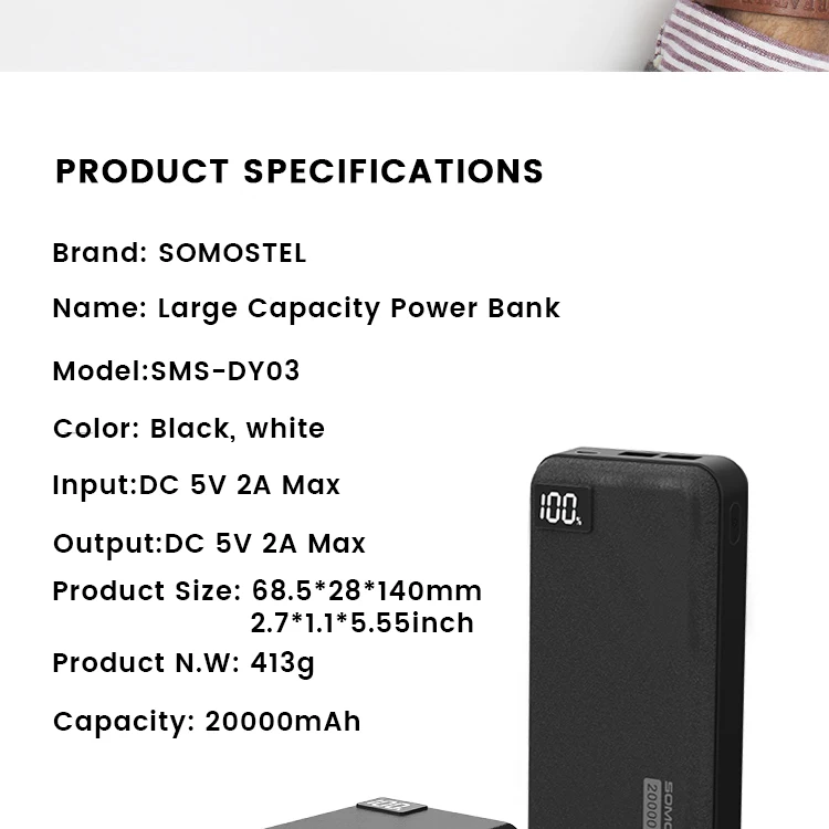 Power Bank 20000mAh Quick Charge - ANKUX.COM
