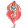 Water Park Equipment Inflatable Swim Ring Pink Lips Pool Float for Water Games