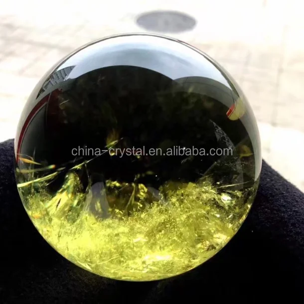 natural rock citrine quartz crystal ball sphere for christmas