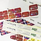 Custom printed logo waterproof HologaramPaper labels die cut sticker with barcode