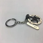 Cheapest promotional free sample custom circle star shaped keychain, 3d embossed logo keychain