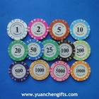 Ceramic custom printed logo cheap poker chips wholesale