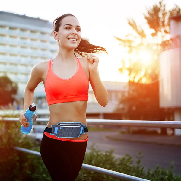 Online shopping unisex custom logo elastic running belt sport waist fanny pack