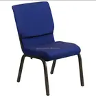 18.5W size dark blue theater auditorium padded church chair