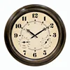 BOGOTIME Wall Decor 18 inch Metal Wall Clock with Humidity and Temperature