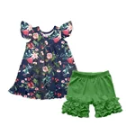 Baby Girls Clothes Ruffle Shorts Outfit Little Girls Boutique Remake Clothing Sets