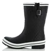 New arrival wholesale custom women proof black half rubber rain shoes,girls rain boots for fashion