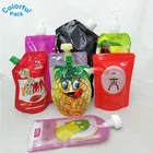 Custom printed clear drink reusable food spout pouch plastic liquid stand up pouch with spout