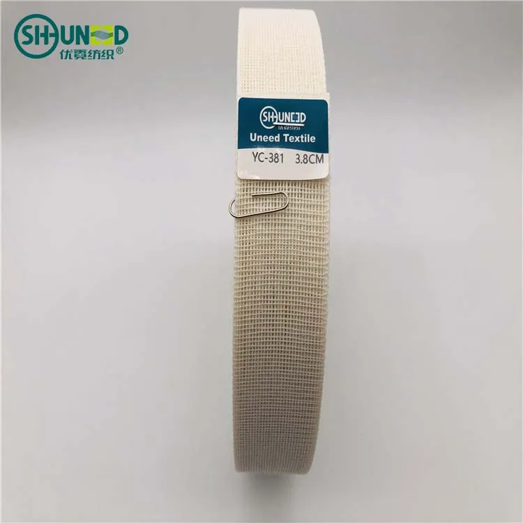 Whole sale 38mm T / C stabilizer interlining Good quality resin interlining for waistband curling interlining for Chiffon,suits