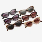 New Diamond Printing Personality Cat Eyes Sunglasses Women Sun Glasses