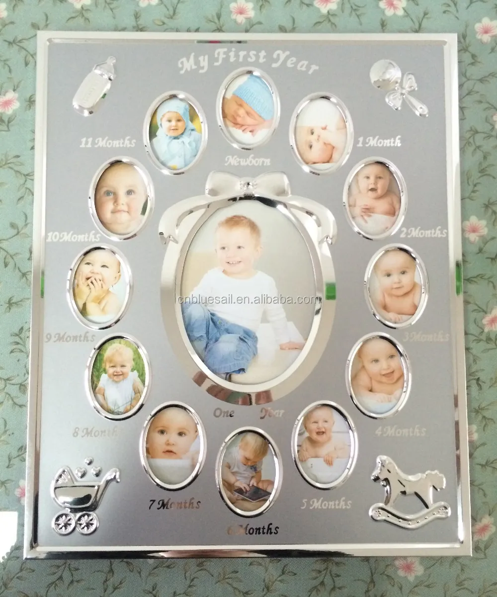 baby first year photo records, colorful picture frame gift