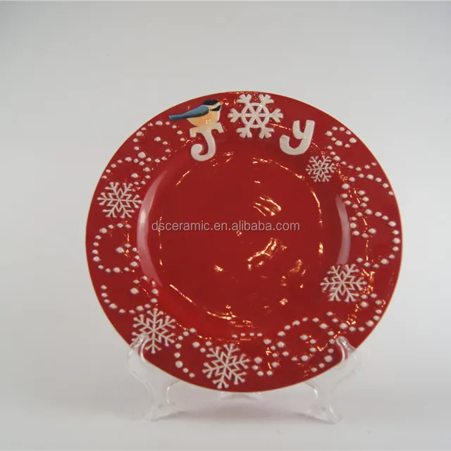 newly hand painted personalized christmas ceramic plate, candy