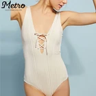 custom sexy women blank ribbed one piece bikini swimwear swimsuit