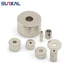 N35 N38 N40 N42 N45 N48 N50 Strong 880lb Pull Force Large Round Rare Earth Permanent Cylinder Neodymium N52 Magnet