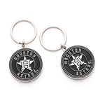 Fashion men's creative alloy metal keyring custom key chain with logo