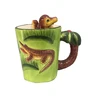 Ceramics Fancy 3D Cute Animal Coffee Cup Mugs with Cute 3D mini animal on the cup