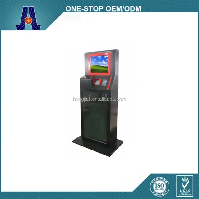 with telephone handset and webcam touch screen kiosk (HJL-1006)