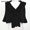 Hot Sale Genuine Knitted Mink Fur Poncho for Women High Quality Winter Thick Warm Mink Fur Cape Shawls