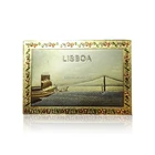 Tourist Gold Foil Fridge Magnet With CMYK Printing