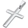 Stainless steel Diamond Cut Thick Solid Cross Pendant