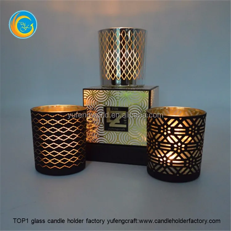 luxury glass jar scented candle with private sticker and box