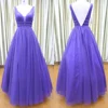 Elegant Fashionable Women Prom Gowns beaded tulle Long Prom Purple chaozhou evening Dress